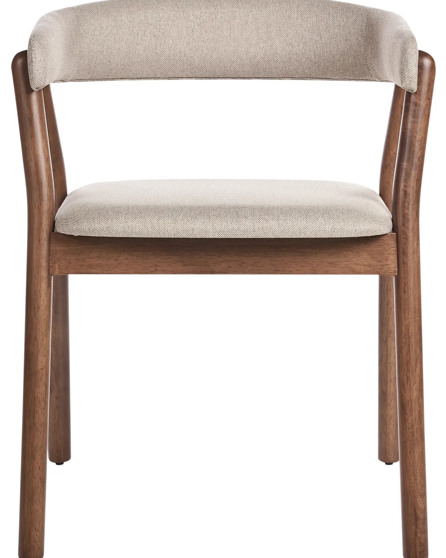 Set di 2 sedie da pranzo MYLO Tessuto Marrone scuro/Beige