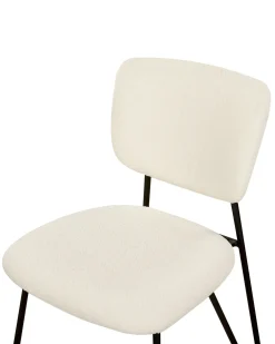 Set di 2 sedie da pranzo NELKO Bouclé Bianco sporco