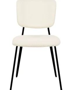 Set di 2 sedie da pranzo NELKO Bouclé Bianco sporco