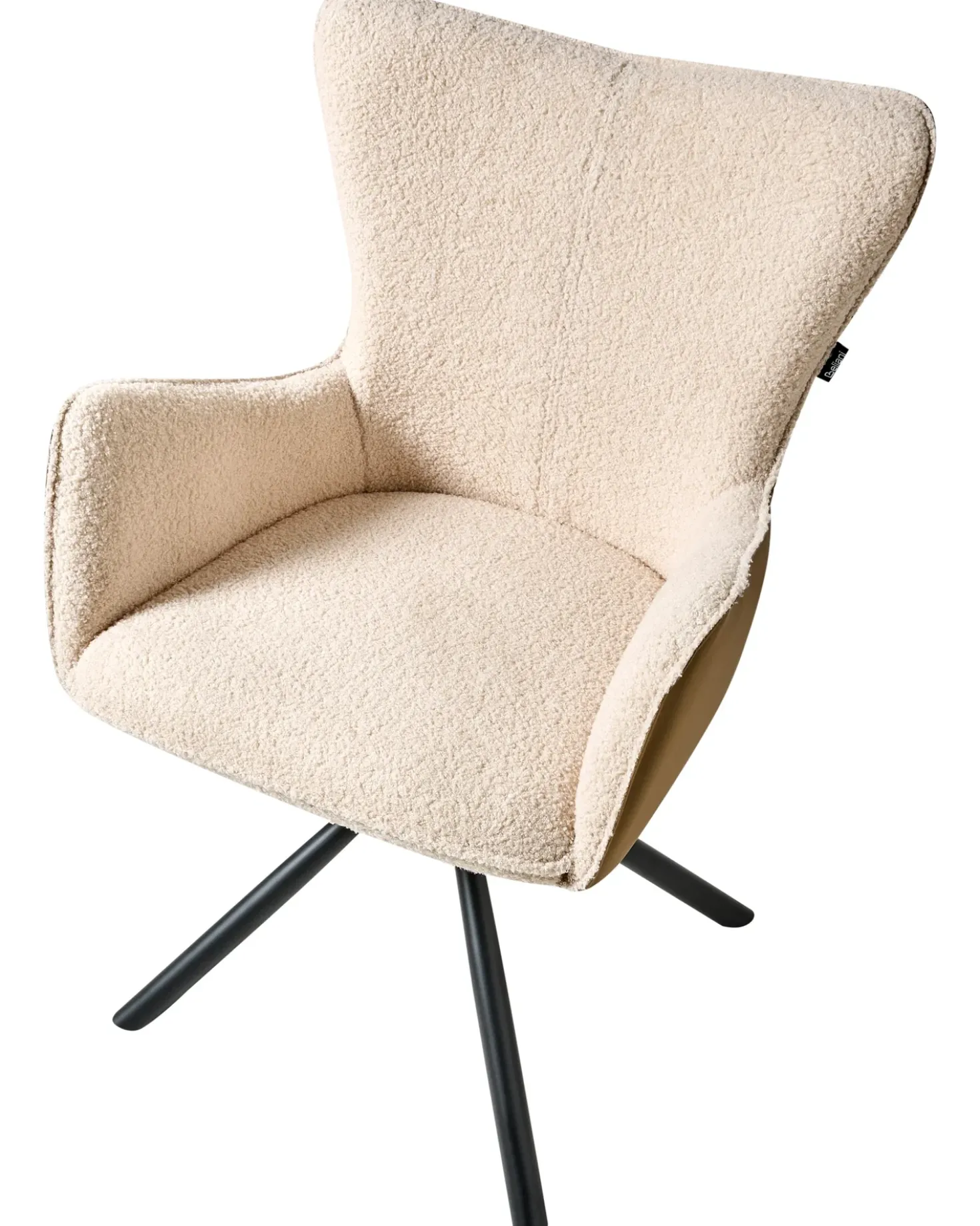 Set di 2 sedie da pranzo NOVI Bouclé Beige chiaro