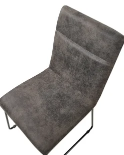 Set di 2 sedie da pranzo NEVADA Tessuto Grigio scuro