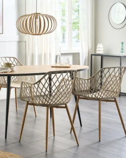 Set di 2 sedie da pranzo NASHUA Beige