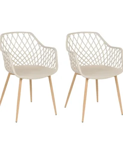 Set di 2 sedie da pranzo NASHUA Beige