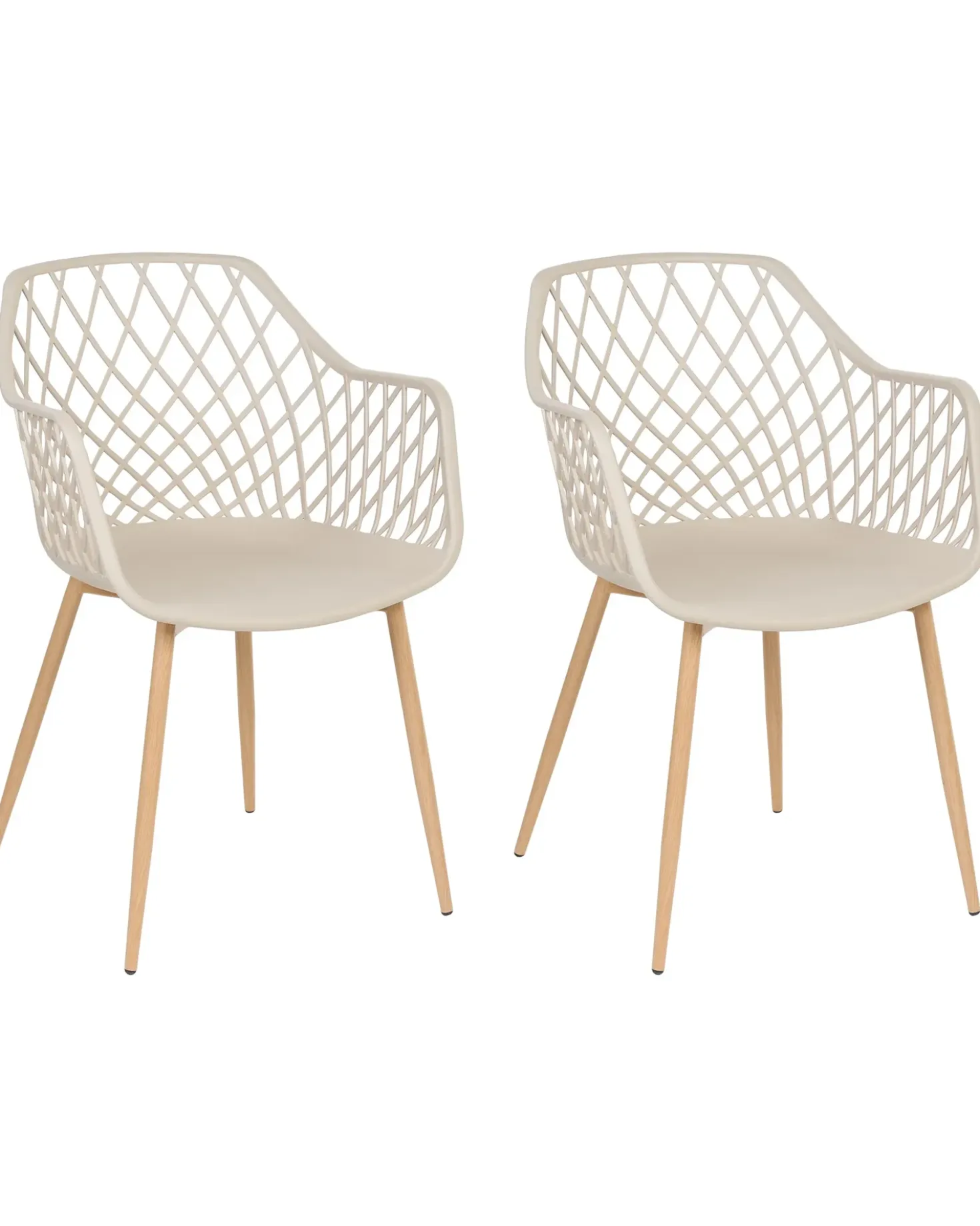 Set di 2 sedie da pranzo NASHUA Beige