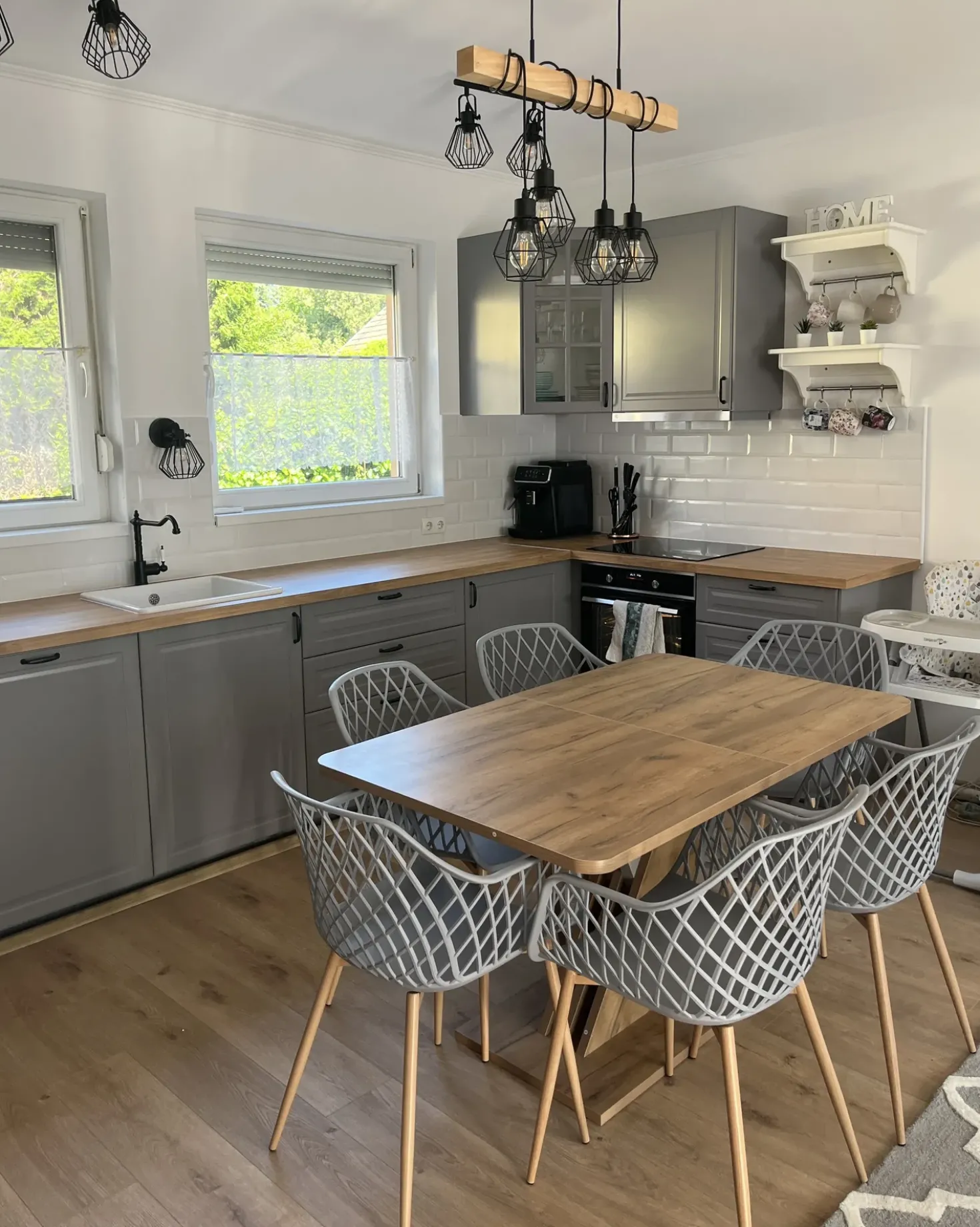 Set di 2 sedie da pranzo NASHUA Grigio chiaro