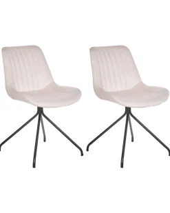 Set di 2 sedie da pranzo NAVASOTA Velluto Beige