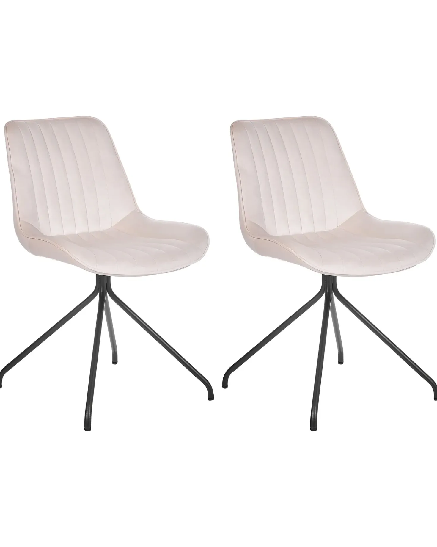 Set di 2 sedie da pranzo NAVASOTA Velluto Beige