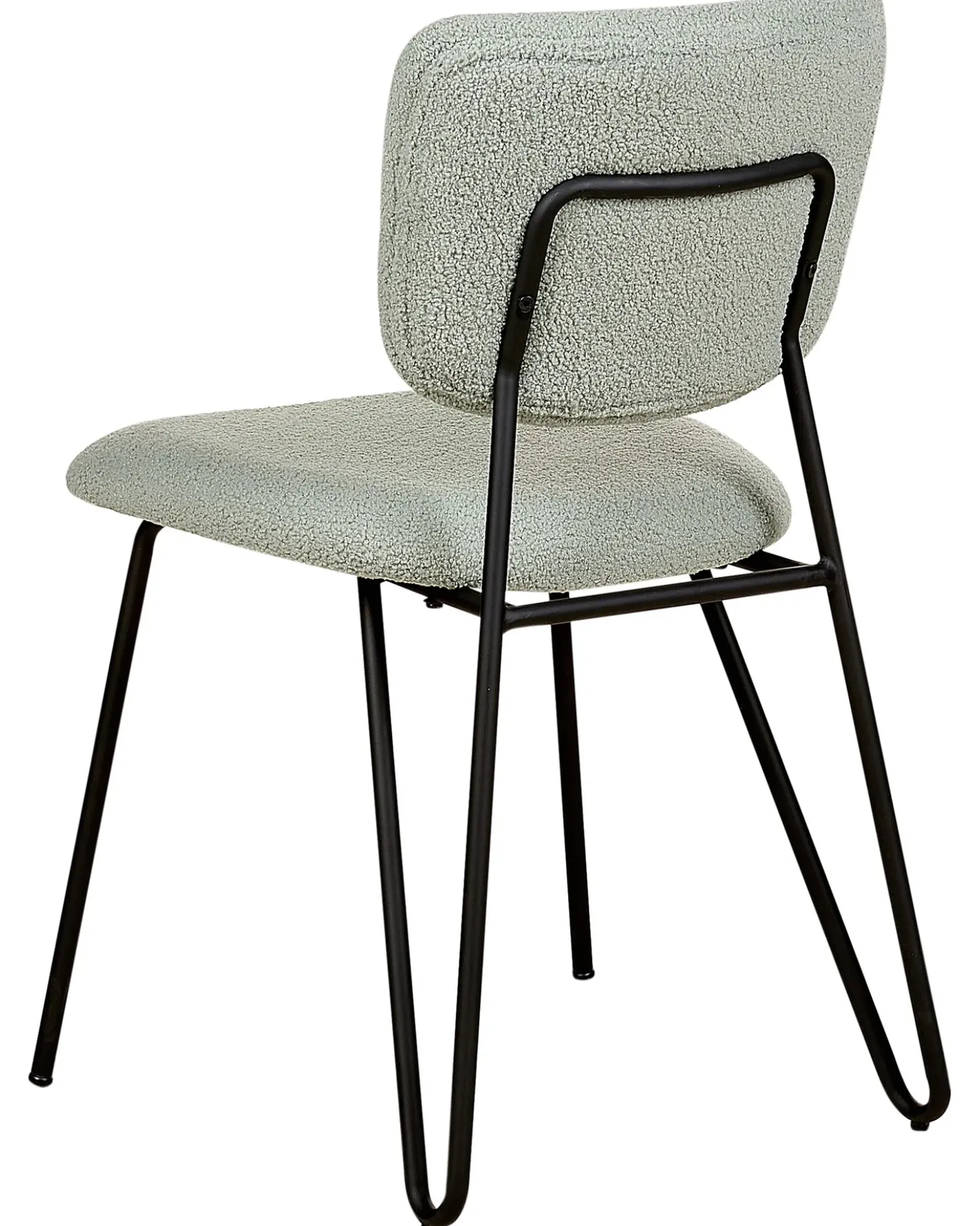 Set di 2 sedie da pranzo NELKO Bouclé Verde chiaro