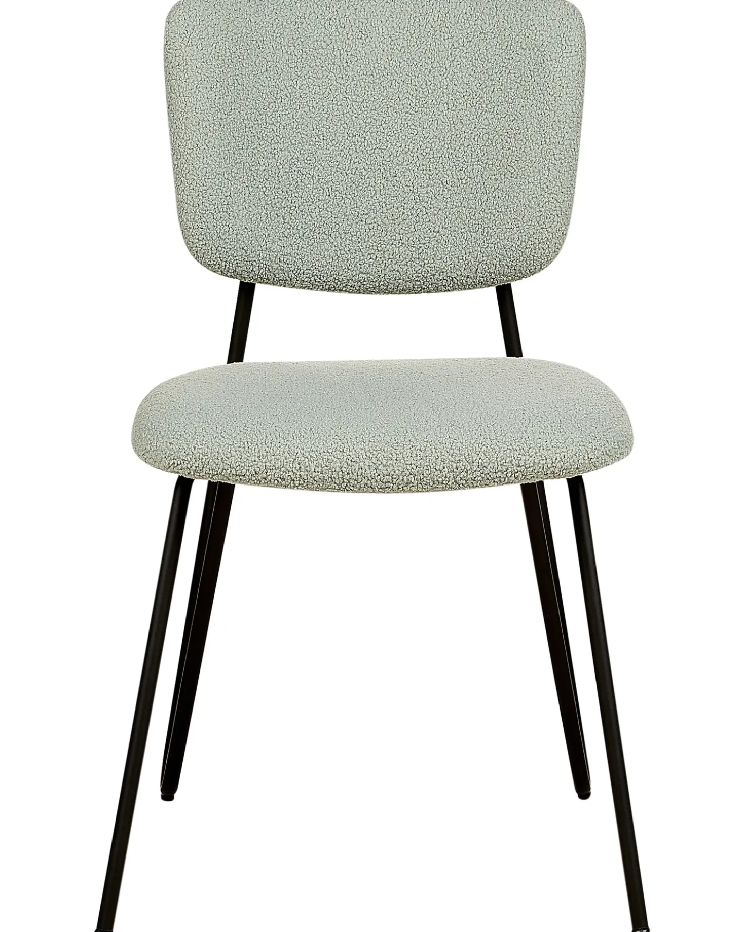 Set di 2 sedie da pranzo NELKO Bouclé Verde chiaro