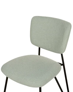 Set di 2 sedie da pranzo NELKO Bouclé Verde chiaro