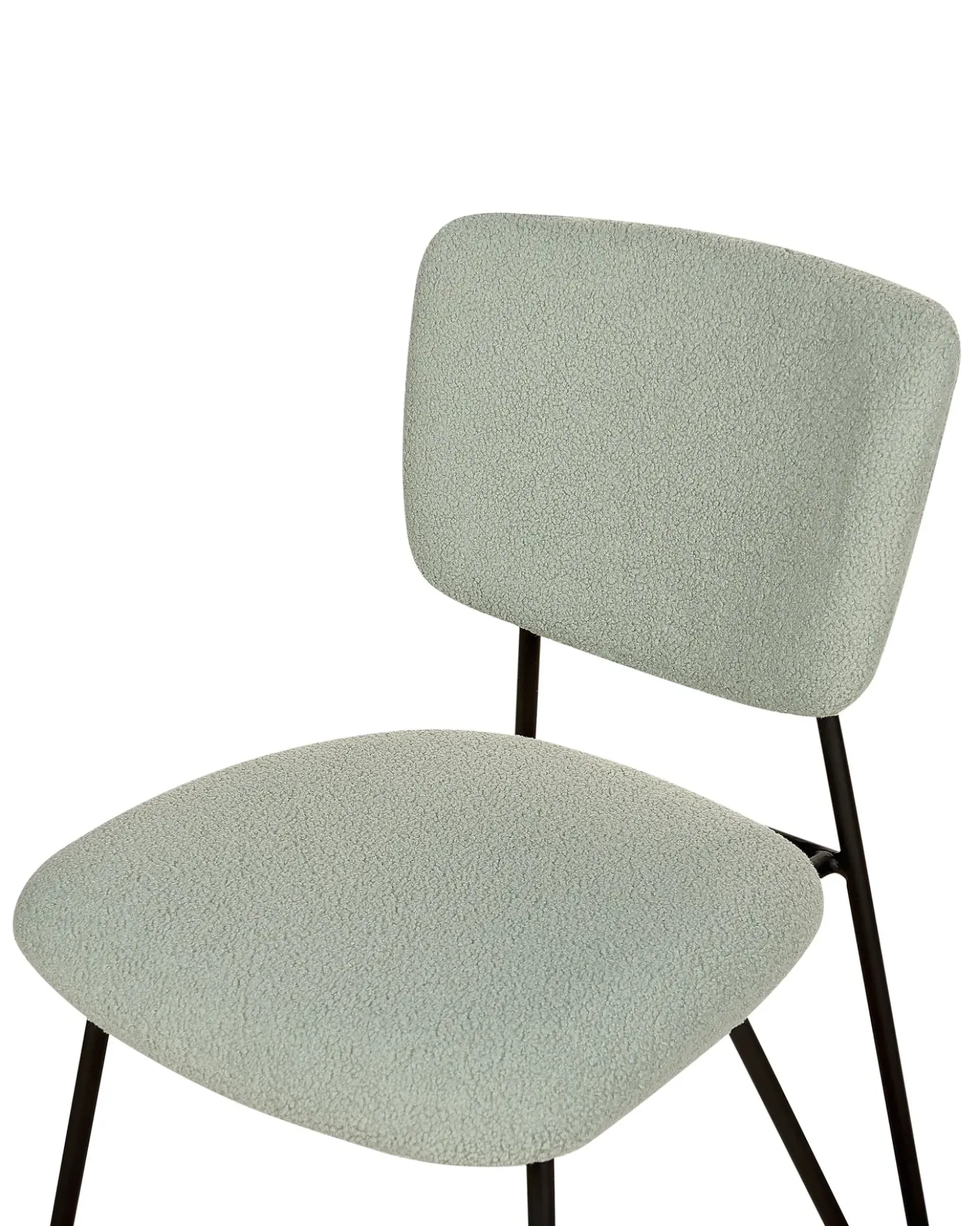 Set di 2 sedie da pranzo NELKO Bouclé Verde chiaro