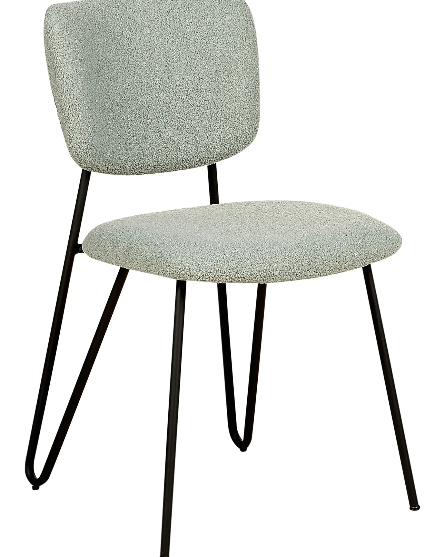 Set di 2 sedie da pranzo NELKO Bouclé Verde chiaro