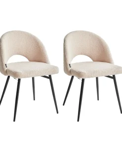 Set di 2 sedie da pranzo ONAGA Bouclé Beige