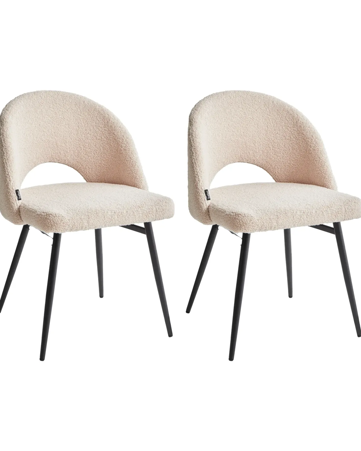 Set di 2 sedie da pranzo ONAGA Bouclé Beige
