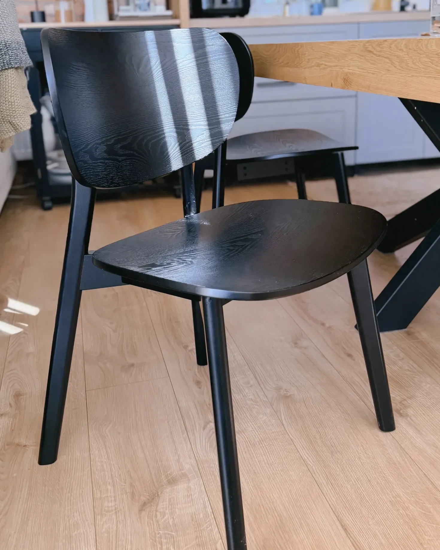 Set di 2 sedie da pranzo OVERLY Legno Nero