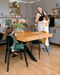 Set di 2 sedie da pranzo OVERLY Legno Nero