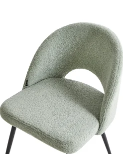 Set di 2 sedie da pranzo ONAGA Bouclé Verde chiaro