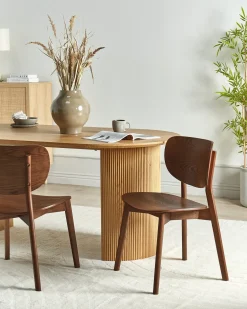 Set di 2 sedie da pranzo OVERLY Legno Marrone