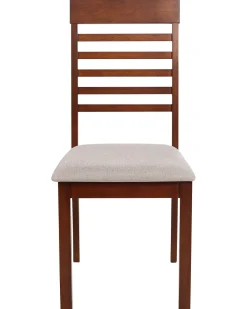 Set di 2 sedie da pranzo ORTLEY Legno Marrone scuro/Tortora