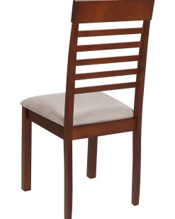 Set di 2 sedie da pranzo ORTLEY Legno Marrone scuro/Tortora