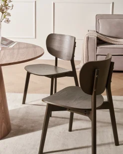 Set di 2 sedie da pranzo OVERLY Legno Marrone scuro