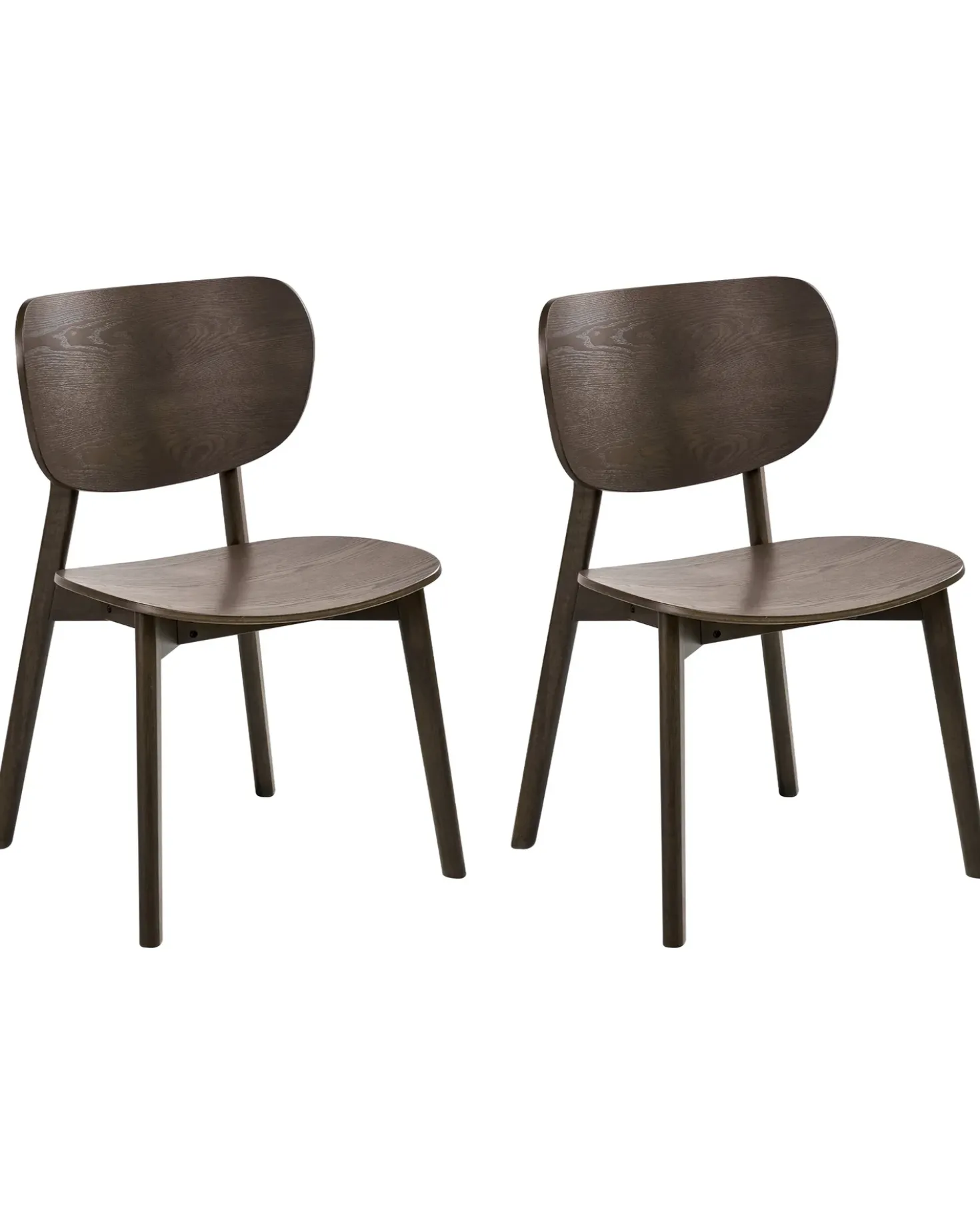Set di 2 sedie da pranzo OVERLY Legno Marrone scuro