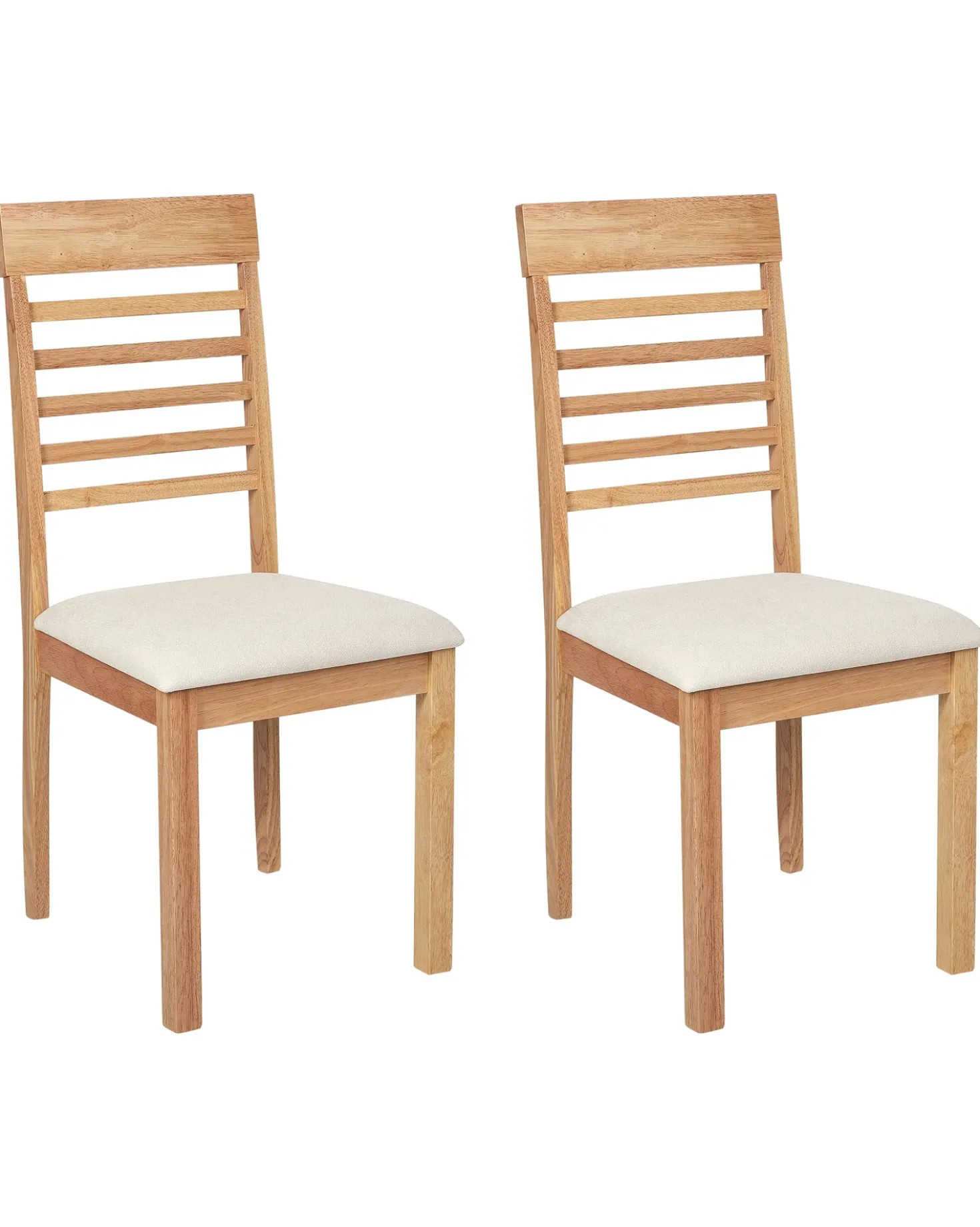 Set di 2 sedie da pranzo ORTLEY Legno Marrone chiaro/Beige