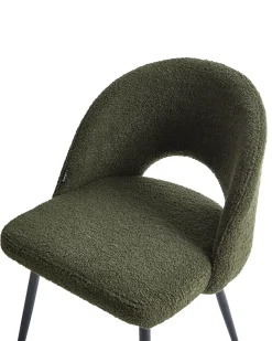 Set di 2 sedie da pranzo ONAGA Bouclé Verde scuro