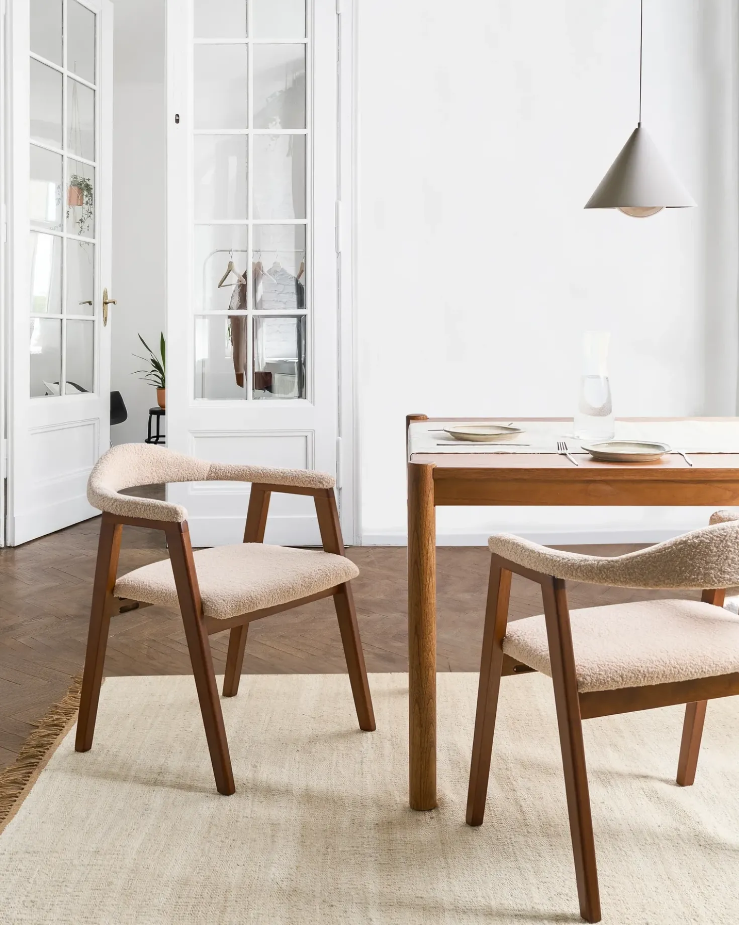 Set di 2 sedie da pranzo ONECO Legno Marrone scuro