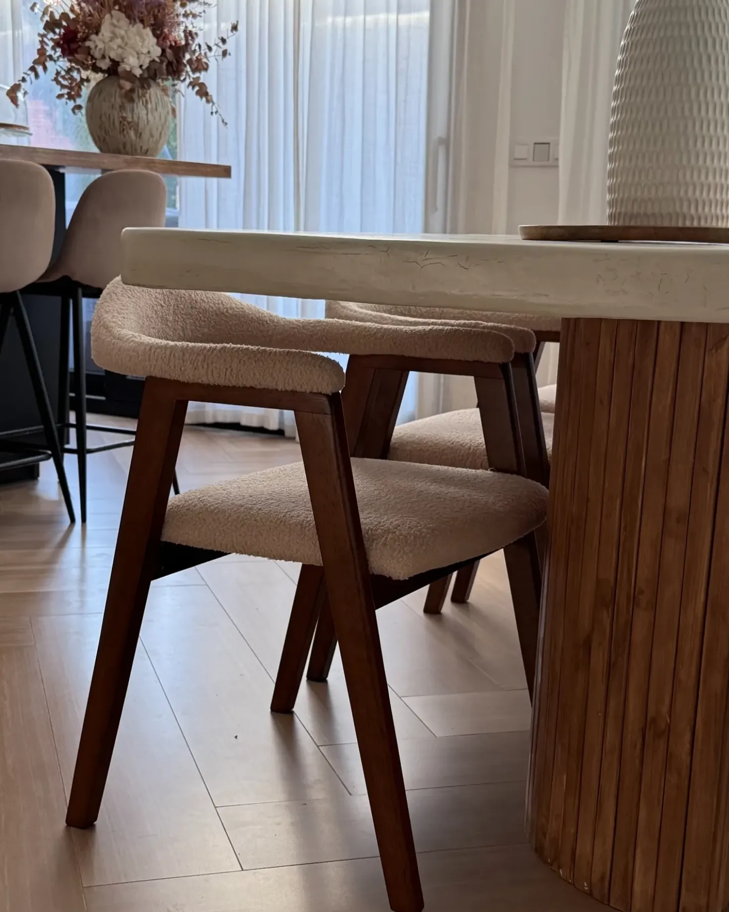 Set di 2 sedie da pranzo ONECO Legno Marrone scuro