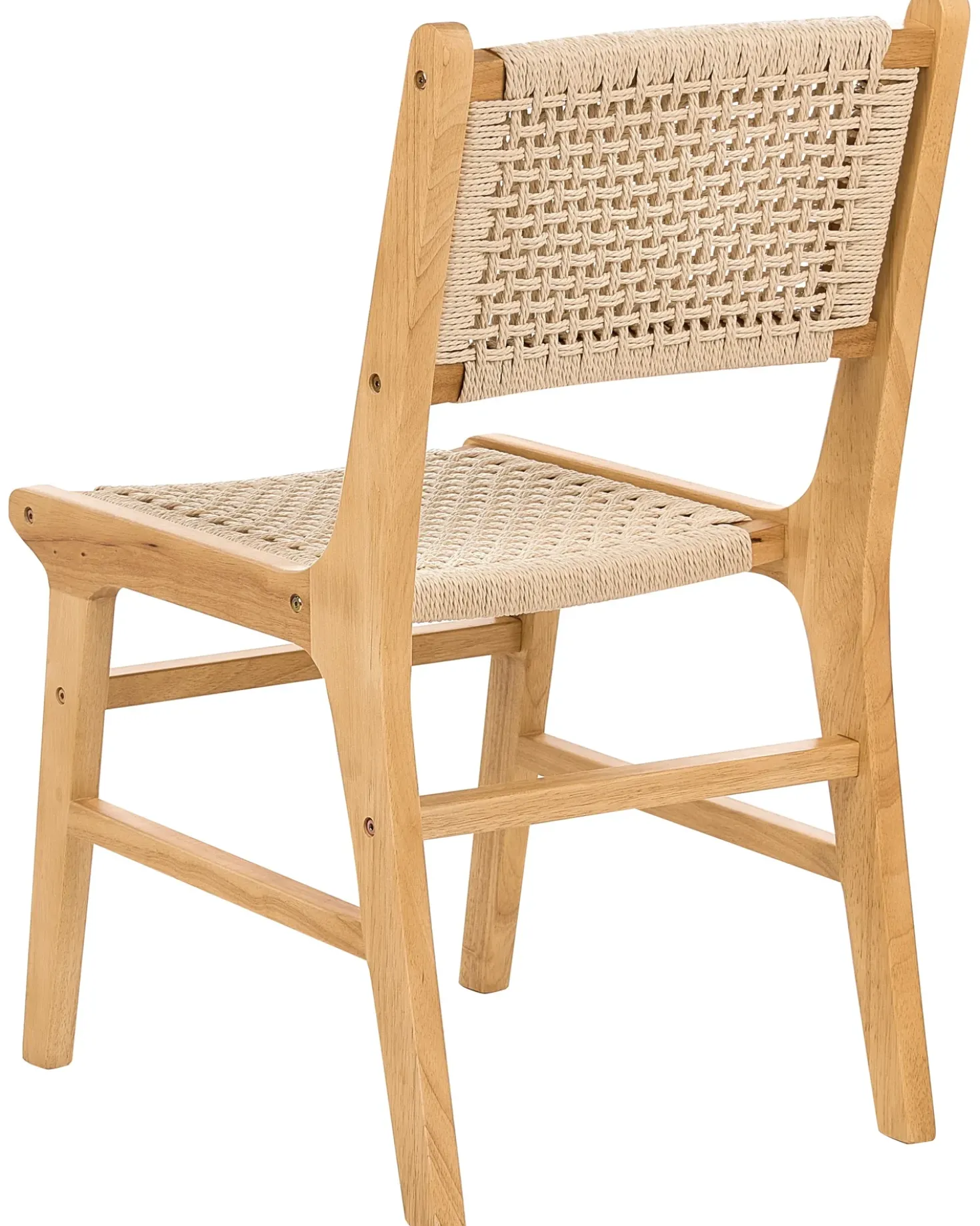 Set di 2 sedie da pranzo OZELLA Legno Marrone chiaro/Beige