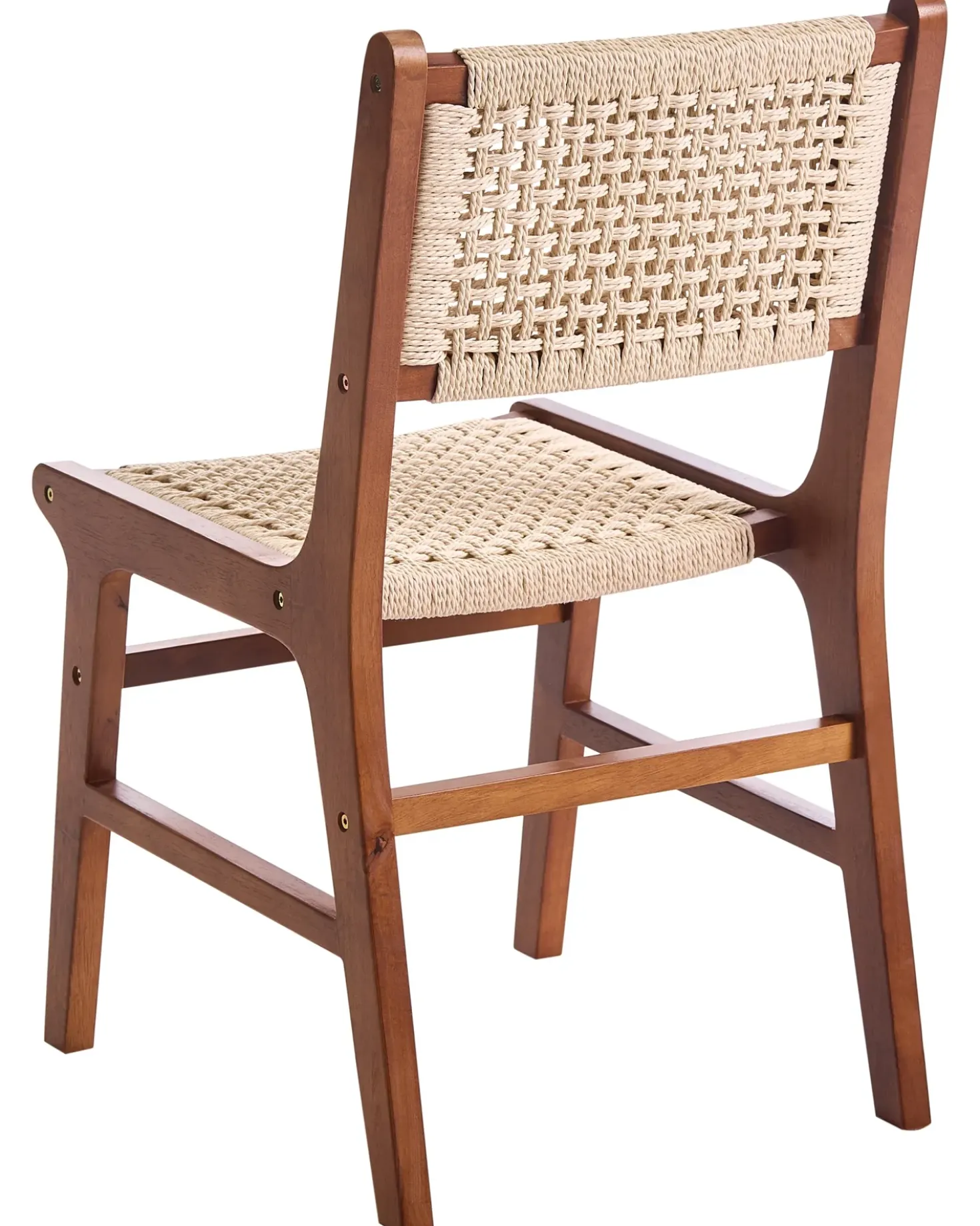 Set di 2 sedie da pranzo OZELLA Legno Marrone/Beige