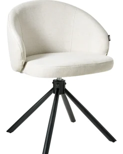 Set di 2 sedie da pranzo OVALO Tessuto Bianco sporco