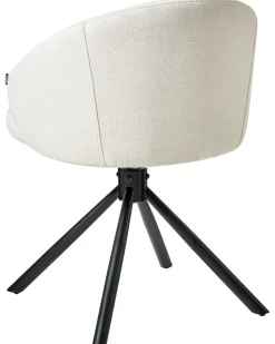 Set di 2 sedie da pranzo OVALO Tessuto Bianco sporco