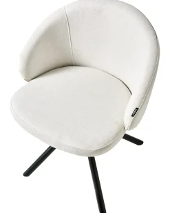 Set di 2 sedie da pranzo OVALO Tessuto Bianco sporco