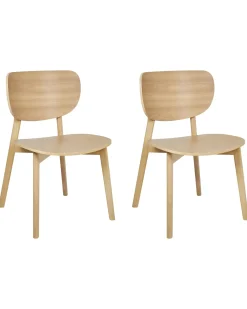 Set di 2 sedie da pranzo OVERLY Legno Marrone chiaro