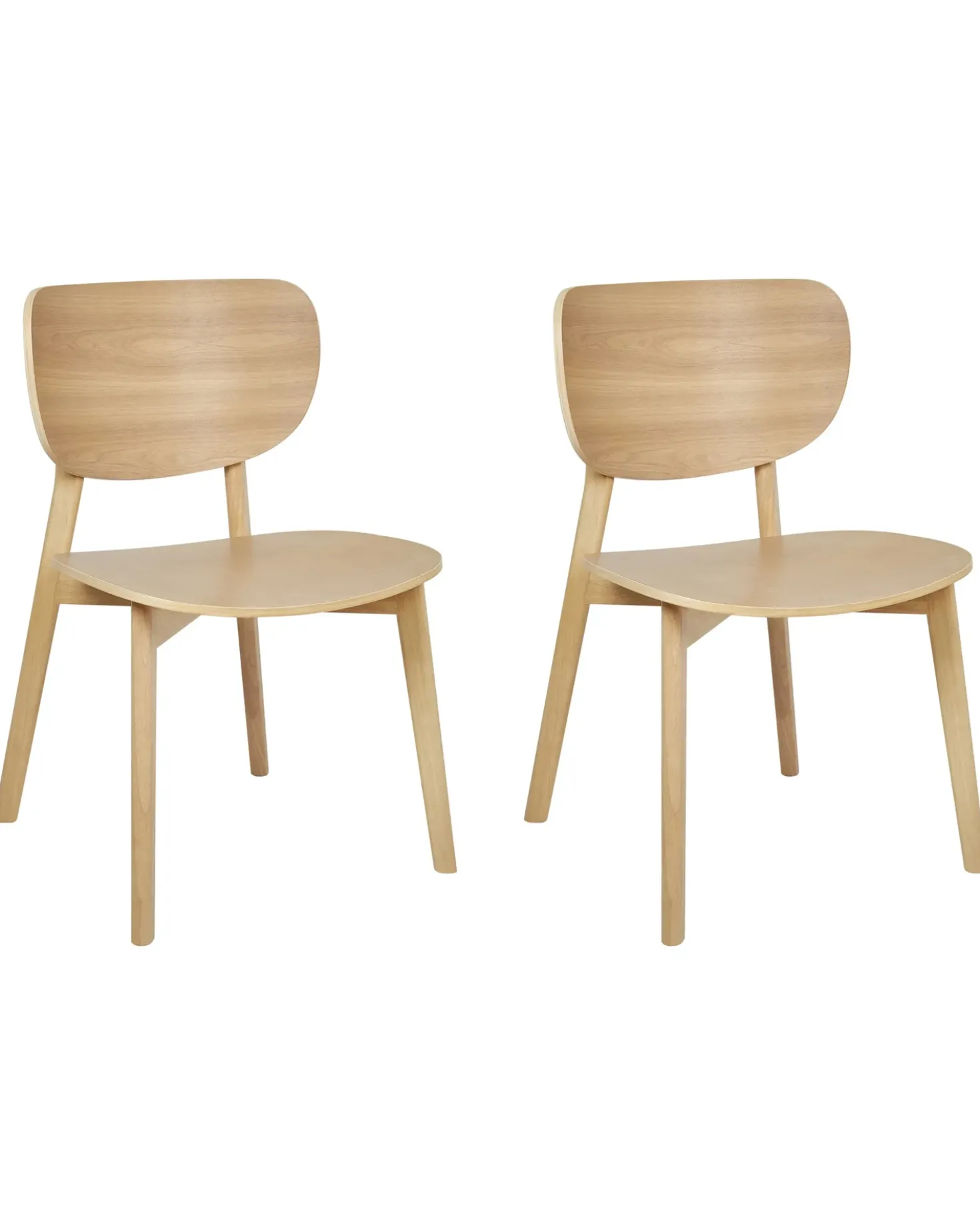 Set di 2 sedie da pranzo OVERLY Legno Marrone chiaro