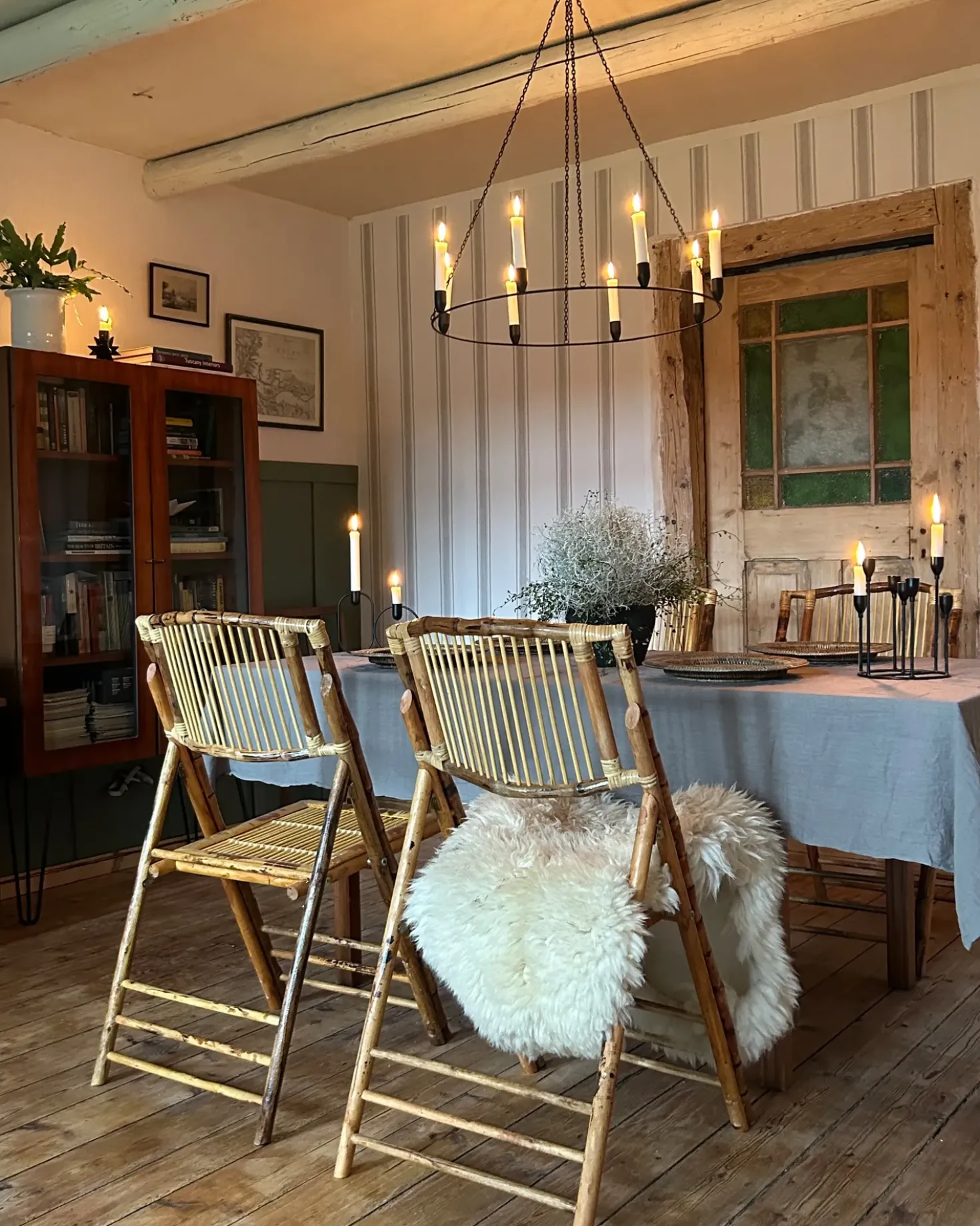 Set di 4 sedie da pranzo Pieghevole TRENTOR Bambù Naturale