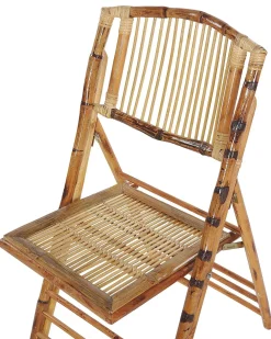 Set di 4 sedie da pranzo Pieghevole TRENTOR Bambù Naturale