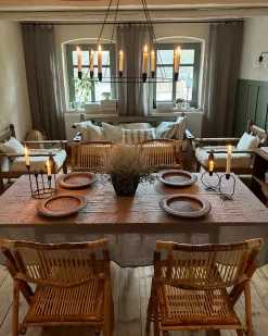 Set di 4 sedie da pranzo Pieghevole TRENTOR Bambù Naturale