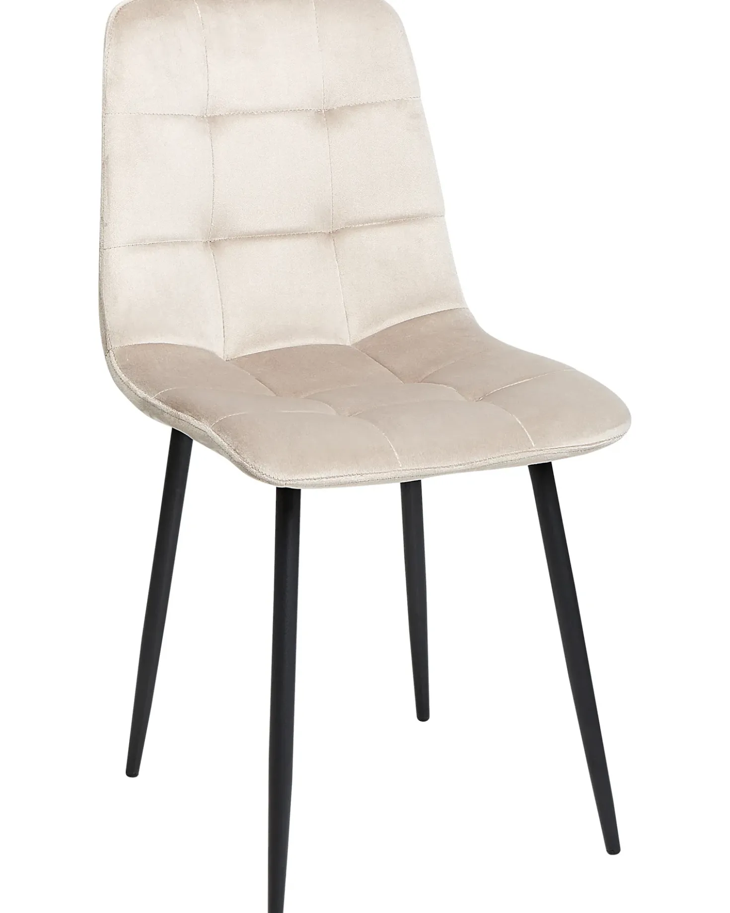 Set di 4 sedie da pranzo POWELL Velluto Beige