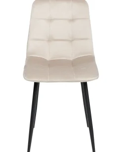 Set di 4 sedie da pranzo POWELL Velluto Beige