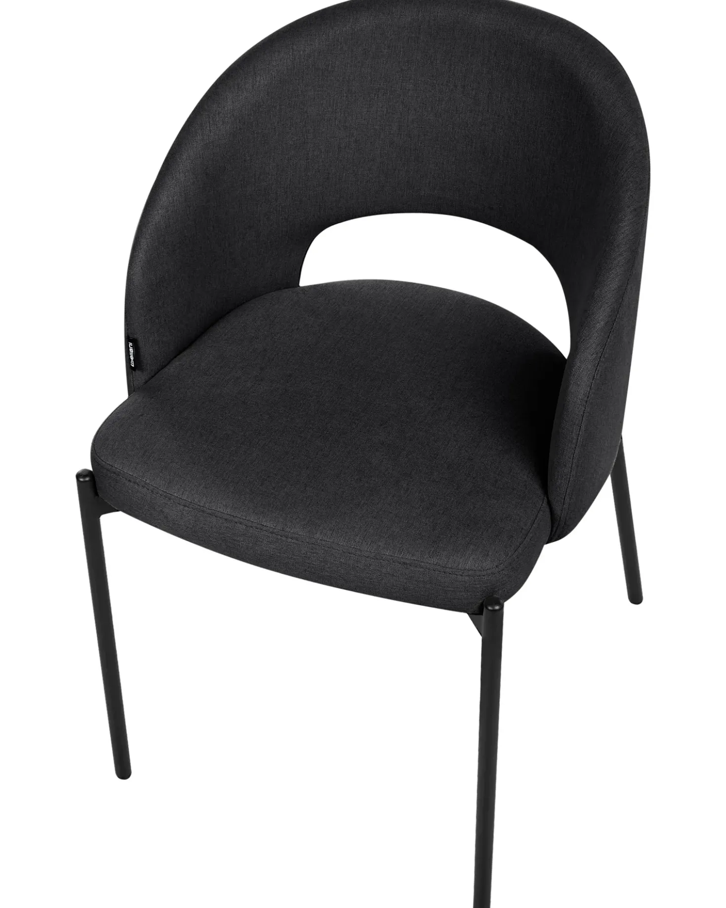 Set di 2 sedie da pranzo PENNY Tessuto Nero