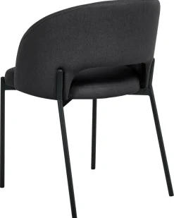 Set di 2 sedie da pranzo PENNY Tessuto Nero