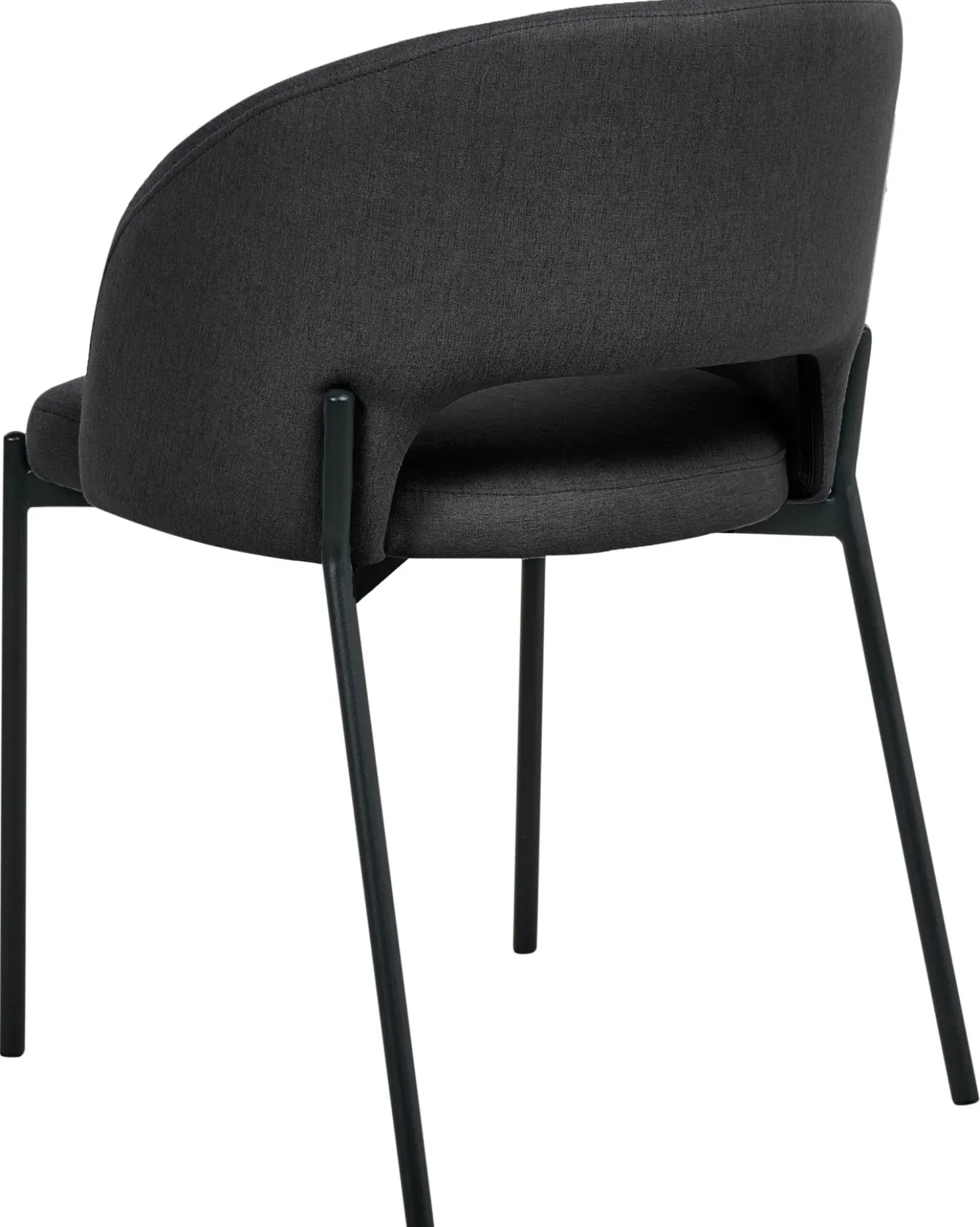 Set di 2 sedie da pranzo PENNY Tessuto Nero