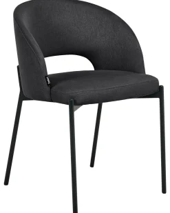 Set di 2 sedie da pranzo PENNY Tessuto Nero