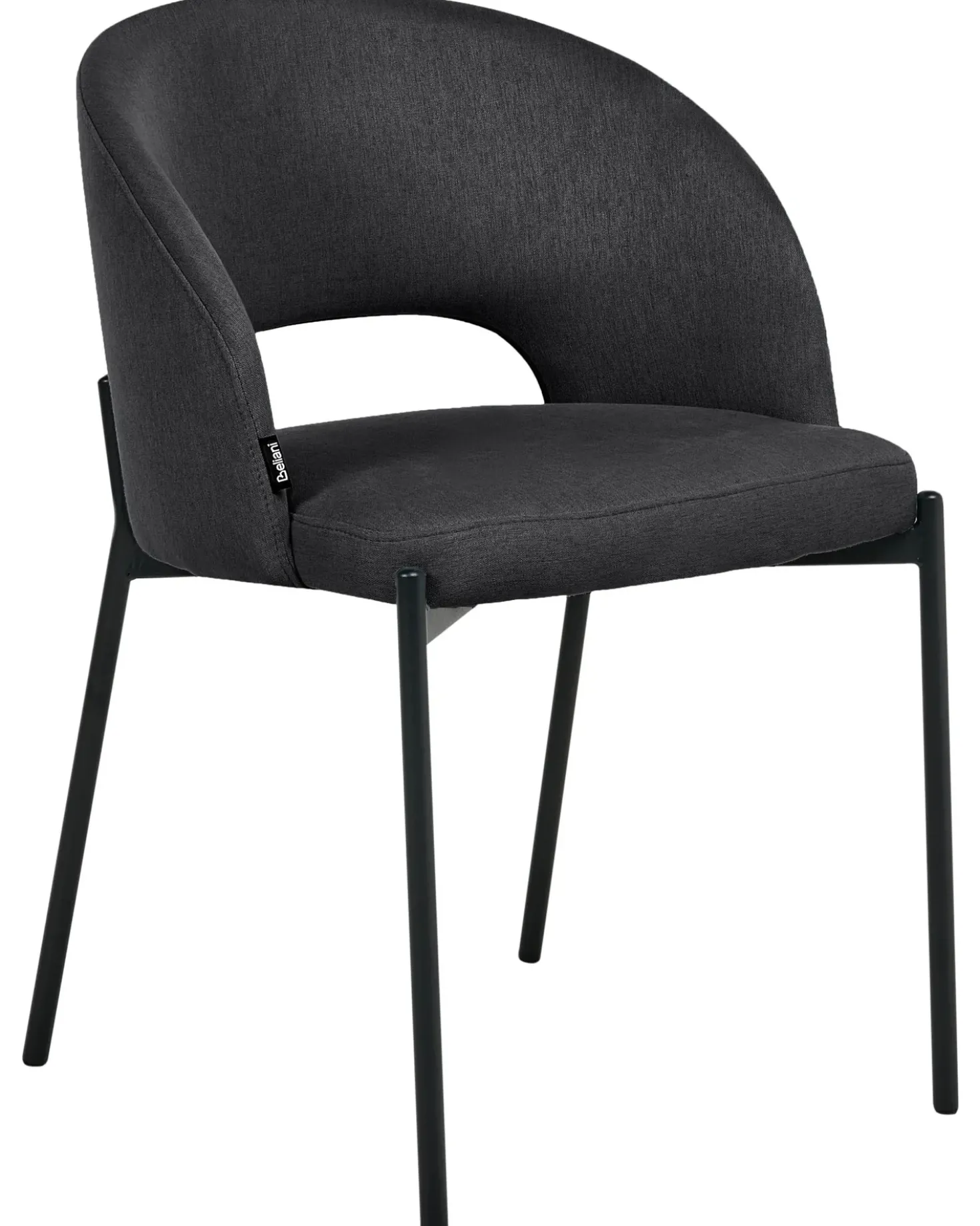 Set di 2 sedie da pranzo PENNY Tessuto Nero