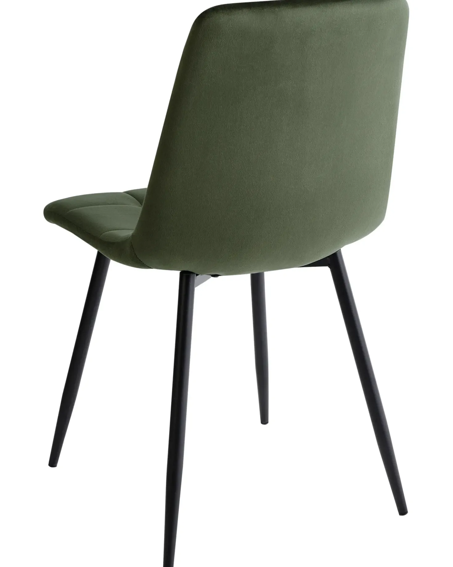 Set di 4 sedie da pranzo POWELL Velluto Verde oliva