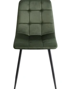 Set di 4 sedie da pranzo POWELL Velluto Verde oliva