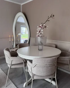Set di 2 sedie da pranzo PAONIA Ciniglia Beige chiaro